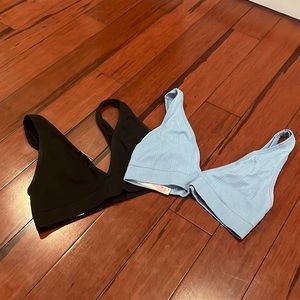 V neck PINK bralettes